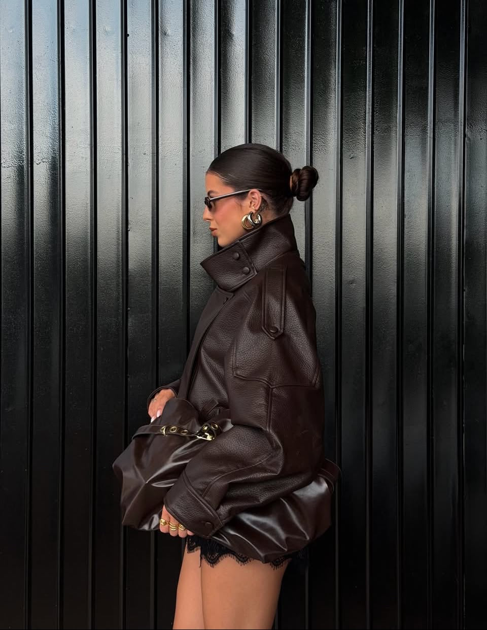 LTHR Collar Jacket