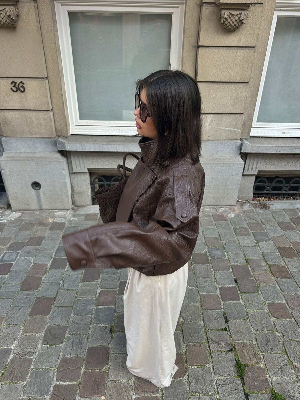LTHR Collar Jacket