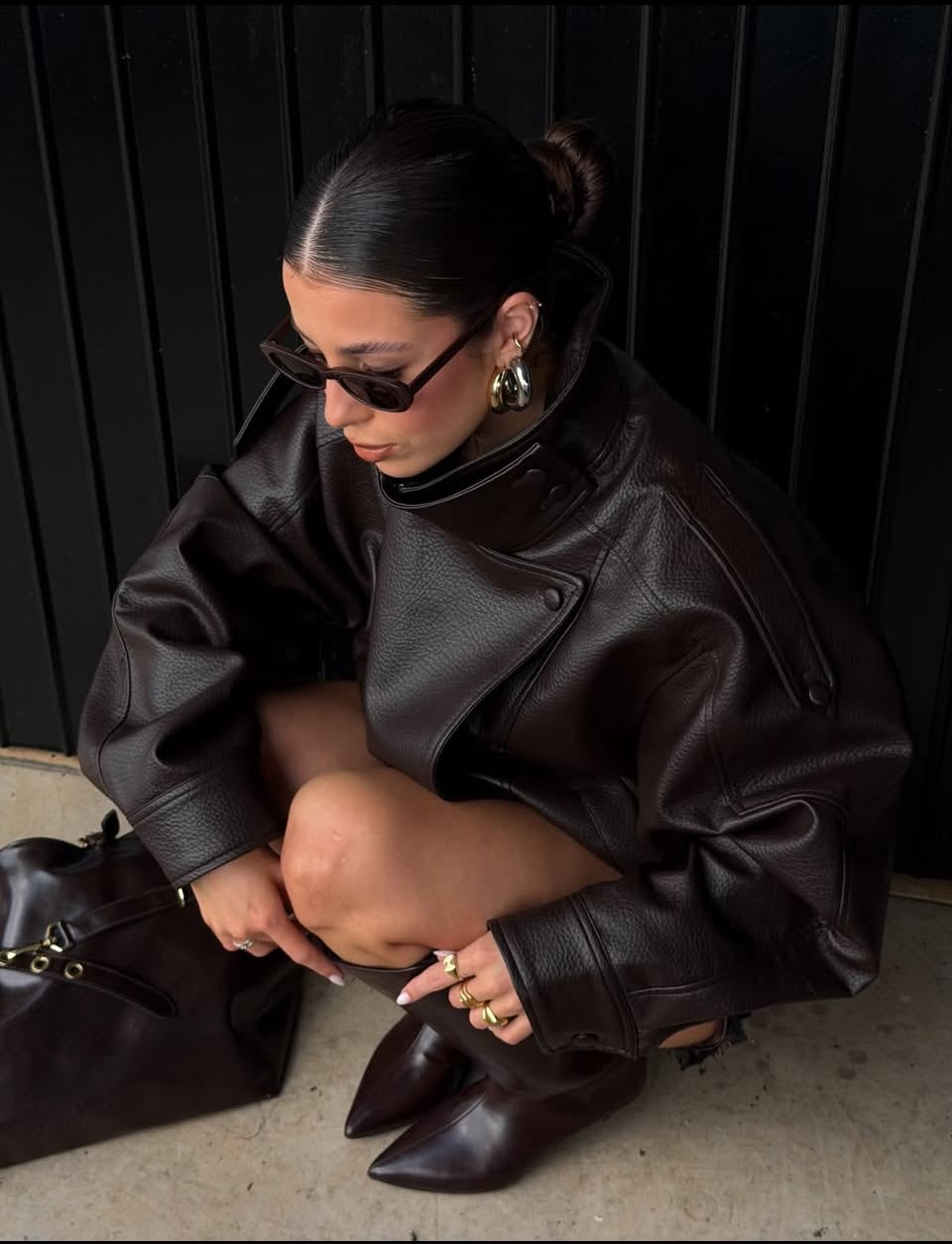 LTHR Collar Jacket