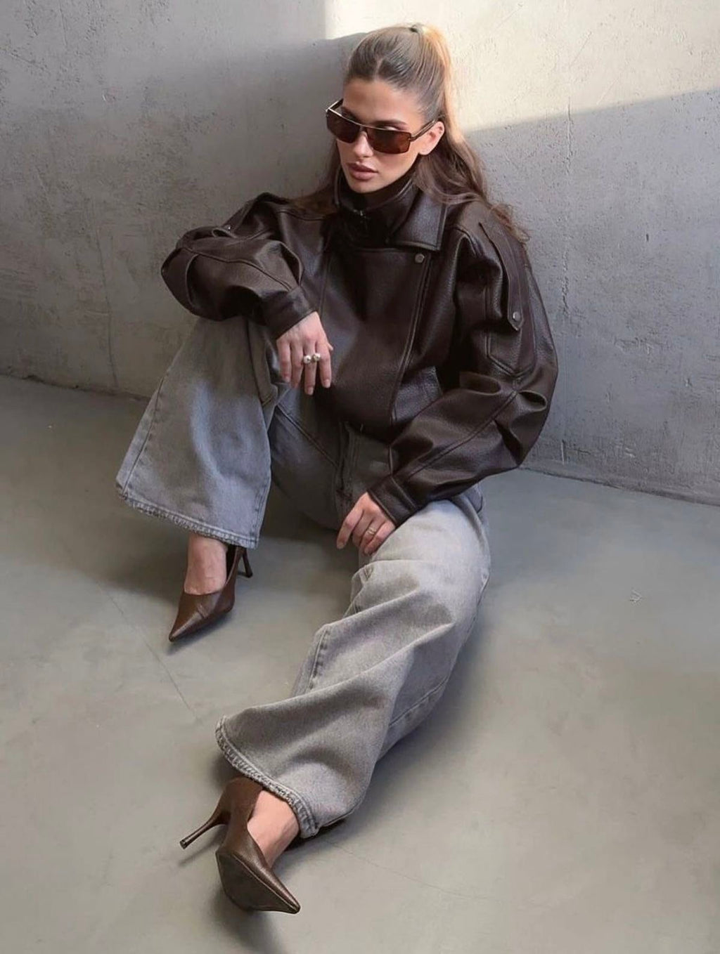 LTHR Collar Jacket