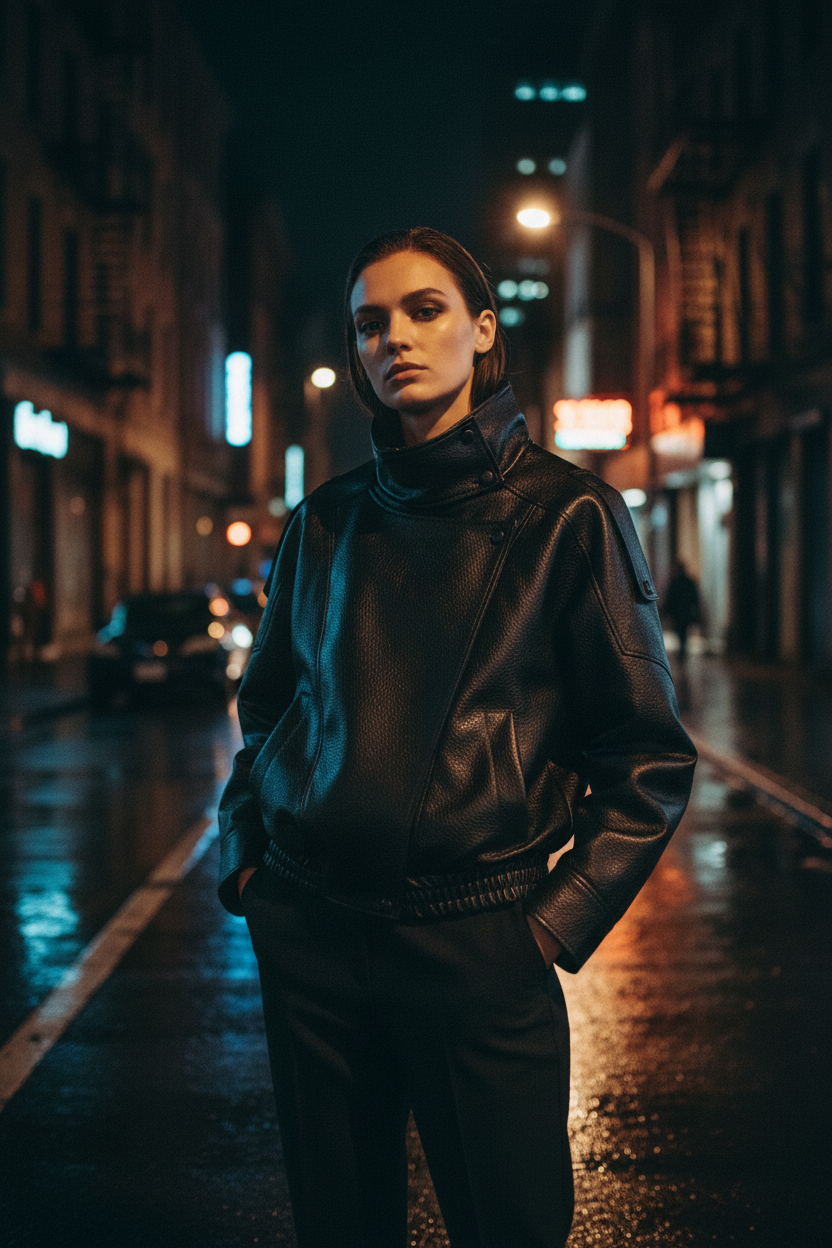 LTHR Collar Jacket