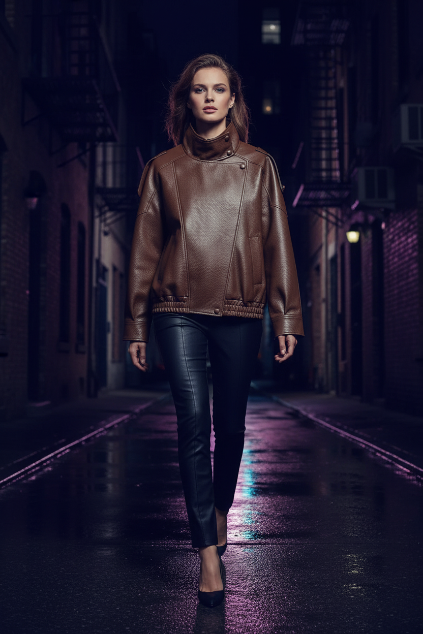 LTHR Collar Jacket