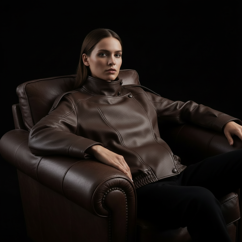 LTHR Collar Jacket